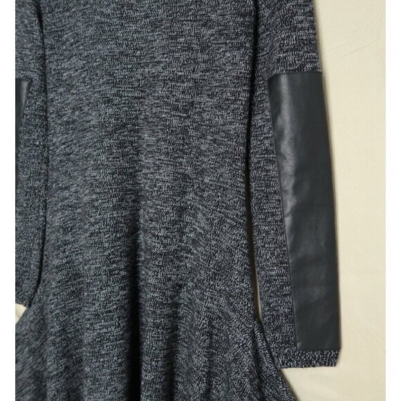 BCBGmaxazria Dahnya Wool Blend Knit Sweater Dress Faux Leather Sleeve Women's XS - Picture 9 of 12